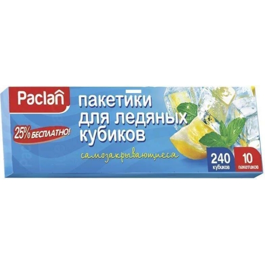 Пакеты для льда Paclan, 10х24 шт